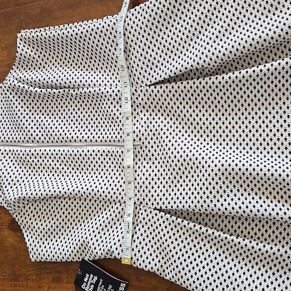 Express Black and White Polka Dot Fit & Flare Mini Dress Size 10 - Picture 8 of 12